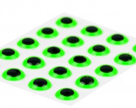 3D Epoxy Eyes, Fluo Green, 5 mm